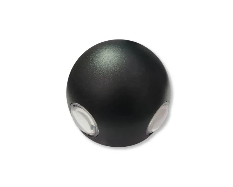APLIQUE LED BALL-360 12W NEGRO/3000K MERCURY IDL78