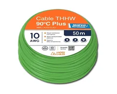 ROLLO CABLE FLEXIBLE THW 10 AWG VERDE 100MTS ANDES CABLES 0046090 1